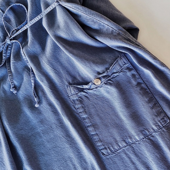 90s VTG blue jumper dress - long minimalist maxi - Picture 7 of 8